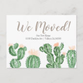 Cactus succuled we move annoucement Postcard Postkarte (Vorderseite)