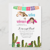 Cactus succulent baby Gender Reveitation Einladung (Vorderseite)