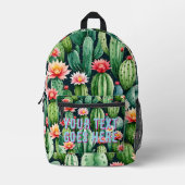 Cactus & Succulent Backpack Benutzerdefinierter Te Bedruckter Rucksack (Vorderseite)