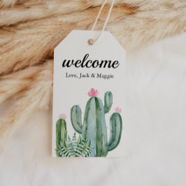 Cactus succulent Blume Wedding Welcome Bag Bevorzu Geschenkanhänger