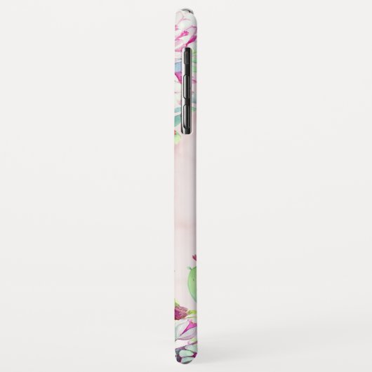 Cactus succulent Blush Marble Geometric Monogram Case-Mate iPhone Hülle (Hinten/Links)