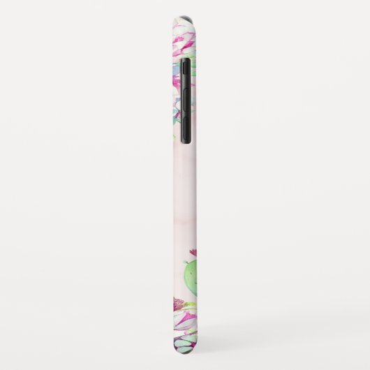 Cactus succulent Blush Marble Geometric Monogram Case-Mate iPhone Hülle (Hinten/Links)