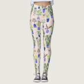 Cactus succulent Blush Pink Leggings (Vorderseite)