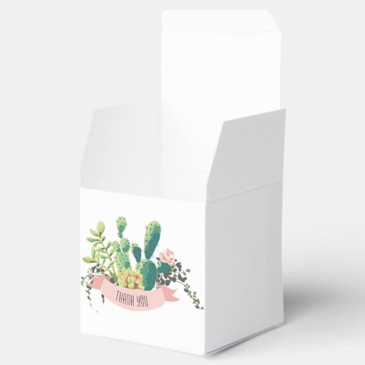 Cactus Succulent Boho Rustic Geschenkschachtel (Geöffnet)