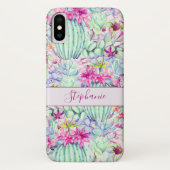 Cactus succulent floral Foliage Personalisiert Case-Mate iPhone Hülle (Rückseite)