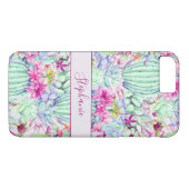 Cactus succulent floral Foliage Personalisiert Case-Mate iPhone Hülle (Rückseite (Horizontal))