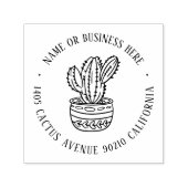 Cactus Succulent Garden Individuelle Name Rücksend Permastempel (Design)