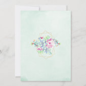 Cactus succulent Geometric Botanical Wedding Einladung (Rückseite)