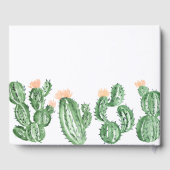 Cactus succulent Hochzeitsguestbook Gästebuch (Rückseite)