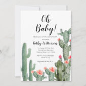Cactus Succulent oh Baby Dusche Einladung (Vorderseite)