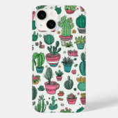 Cactus succulent Pattern Phone Case (Rückseite)