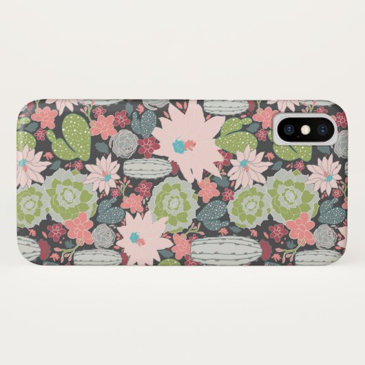 Cactus succulent Pflanze Pattern Case-Mate iPhone Hülle (Rückseite (Horizontal))