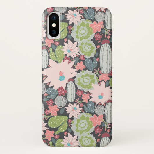 Cactus succulent Pflanze Pattern Case-Mate iPhone Hülle (Rückseite)