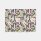 Cactus succulent Pflanze Pattern Fleecedecke (Vorderseite (Horizontal))