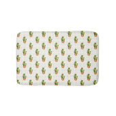 Cactus & Succulent Polk Dot Pattern Badematte (Vorderseite)