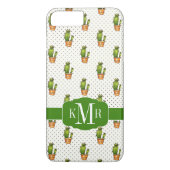 Cactus & Succulent Polk Dot Pattern Case-Mate iPhone Hülle (Rückseite)