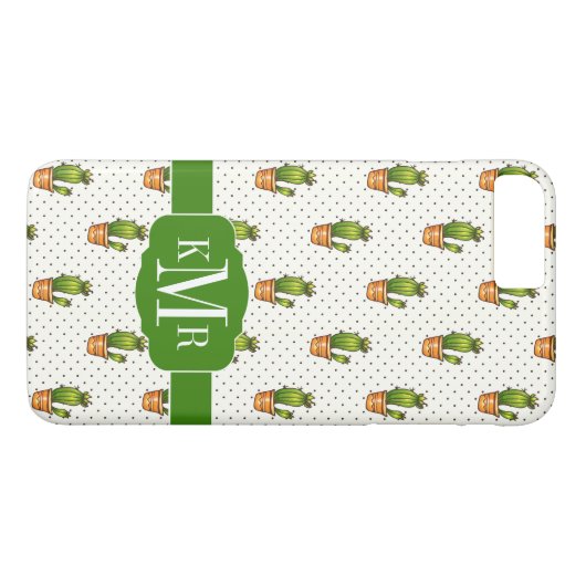 Cactus & Succulent Polk Dot Pattern Case-Mate iPhone Hülle (Rückseite (Horizontal))