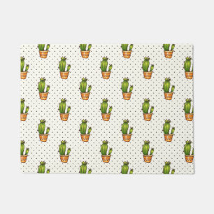 Cactus & Succulent Polk Dot Pattern Fußmatte