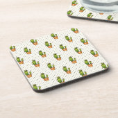 Cactus & Succulent Polk Dot Pattern Getränkeuntersetzer (Linke Seite)