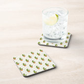Cactus & Succulent Polk Dot Pattern Getränkeuntersetzer (Rechte Seite)