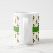Cactus & Succulent Polk Dot Pattern Jumbo-Tasse (Rückseite)