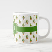 Cactus & Succulent Polk Dot Pattern Jumbo-Tasse (Rechts)