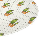 Cactus & Succulent Polk Dot Pattern Schneidebrett (Ecke)