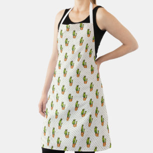 Cactus & Succulent Polk Dot Pattern Schürze