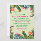 Cactus succulent Retirement Party Einladung (Vorderseite)