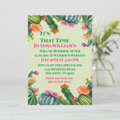 Cactus succulent Retirement Party Einladung (Stehend Vorderseite)