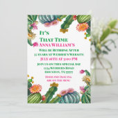 Cactus succulent Retirement Party Einladungen (Stehend Vorderseite)