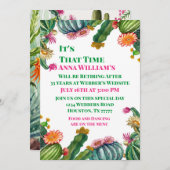 Cactus succulent Retirement Party Einladungen (Vorne/Hinten)