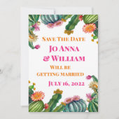 Cactus succulent Save the Date Wedding Party Einladung (Vorderseite)