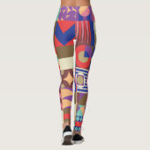 Cactus succulent: Sketch Style Doodle Leggings (Rückseite)