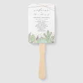 Cactus & Succulent Trendy Wedding Program Fächer (Vorderseite)