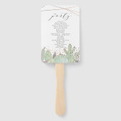 Cactus & Succulent Trendy Wedding Program Fächer (Rückseite)