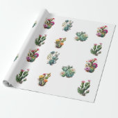 Cactus Succulent Tropical Geschenkpapier (Ungerollt)