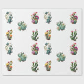 Cactus Succulent Tropical Geschenkpapier (Flach)
