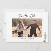 Cactus succulent Wedding Save the Date Card Einladung (Rückseite)