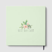 Cactus Succulent Wreath Rustic Boho Garden Wedding Gästebuch (Rückseite)