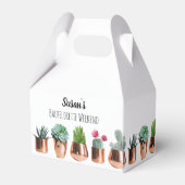 Cactus succulents Bachelorette Weekend Gastgeschen Geschenkschachtel (Rückseite)
