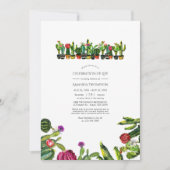 Cactus succulents Celebration of Life Foto Einladung (Vorderseite)