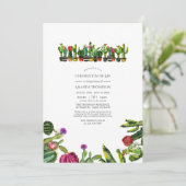 Cactus succulents Celebration of Life Foto Einladung (Stehend Vorderseite)