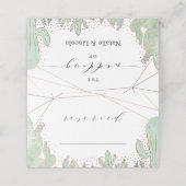 Cactus & Succulents Geo Reservierte Hochzeit Platzkarte (Außenseite Aufgefaltet)