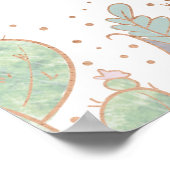 Cactus & Succulents Geometric Fun Guestbook Sign Poster (Ecke)