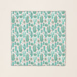 Cactus succulents hercculare pattern whimsical schal<br><div class="desc">Ein eleganter weißer Hintergrund mit Kakteen,  Kakteen und Sukkulenten sowie roten und grünen Herzen. Für Mädchen,  Teenager und Frauen.</div>