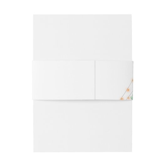 Cactus succulents Lights Monogram Wedding Einladungsbanderole (Rückseitenbeispiel)