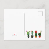 Cactus succulents New Address Ankündigungspostkarte (Rückseite)