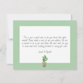 Cactus succulents New Zuhause Moving Announcement Einladung (Rückseite)