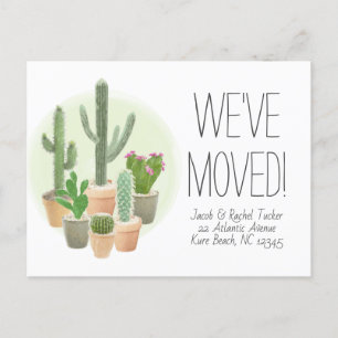 Cactus succulents New Zuhause Moving Announcement Postkarte